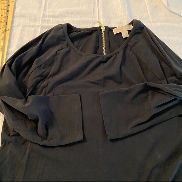 Michael Kors Top black gold stud logo and back zipper. SZ XL.  NWOT. Very soft - Picture 9 of 13